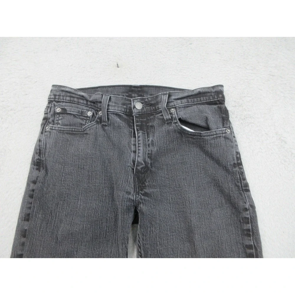 Levis 514 Jeans Mens 31x28 Gray Denim Straight Leg Stretch Low Rise Tagged 33x30